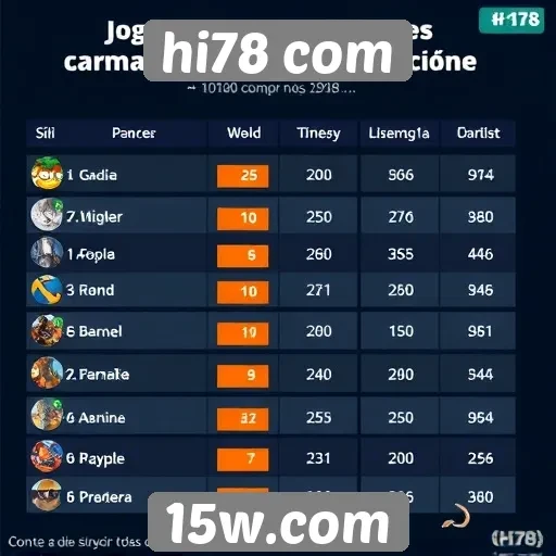Comparativo de jogos populares no hi78 com
